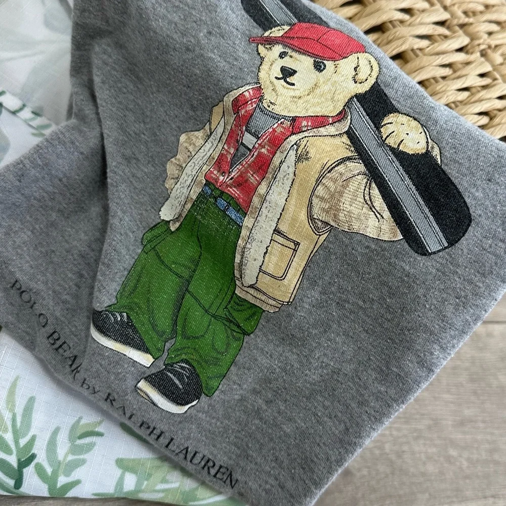 Vintage Polo Ralph Lauren Polo Bear Shirt Snowboarding Bear Boys Size 7