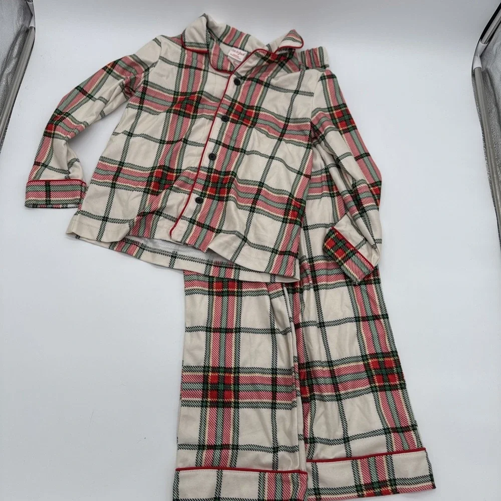 Cat‎ & Jack Girls 5T Pajama Set Plaid Polyester Soft Nwt