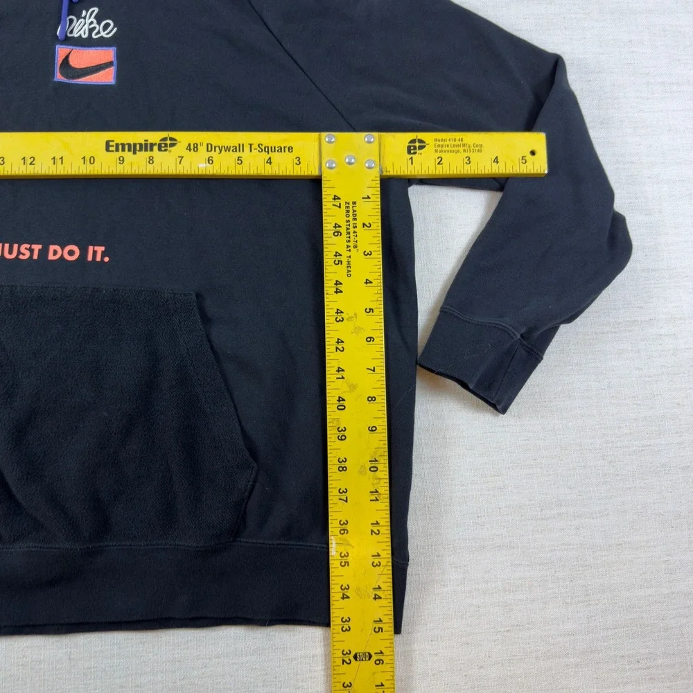 Nike Just Do It Paint Splatter Hoodie Black Pullover Fleece 1X